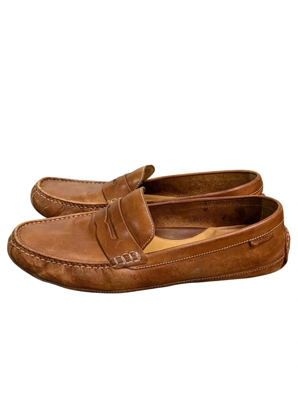 Cole Haan Men’s Size 12M Driving Penny Loafer Shoes Slip On Brown Leather